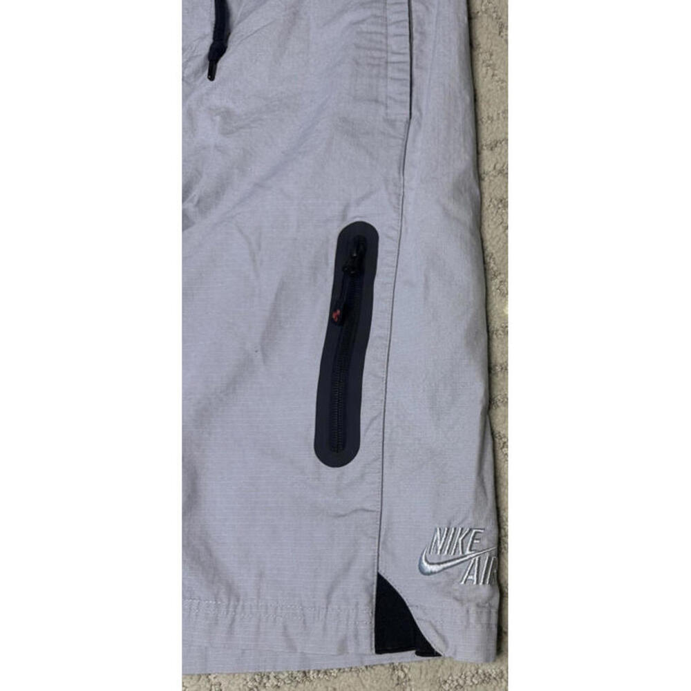 Nike Air‎ Shorts Ripstop Woven Basketball Cargo Baggy Zip Pocket Gray - Picture 2 of 7